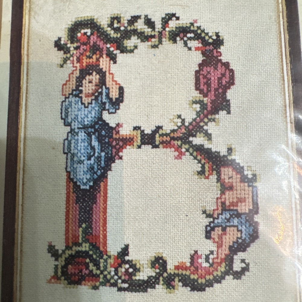 Jessa Lanarte Cross Stitch Kit Victorian Initial Letter B Alphabet Holland Vtg